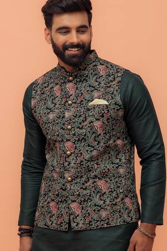 Men multi coloured nehru jacket