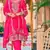 Pink embroidered chinon pakistani salwar suit