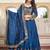 Blue Sequins Embroidered Reception Wear Lehenga Choli