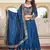 blue sequins embroidered lehenga set choli with dupatta