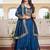 Blue Sequins Embroidered Reception Wear Lehenga Choli