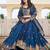 Blue Sequins Embroidered Reception Wear Lehenga Choli