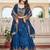 Blue Sequins Embroidered Reception Wear Lehenga Choli