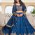 Blue Sequins Embroidered Reception Wear Lehenga Choli
