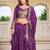 Purple Silk Sequins Lehenga Choli With Dupatta