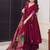 Gorgeous Women's Embroidery Chanderi Fabric Flared Kurta, Palazzo and Dupatta Set