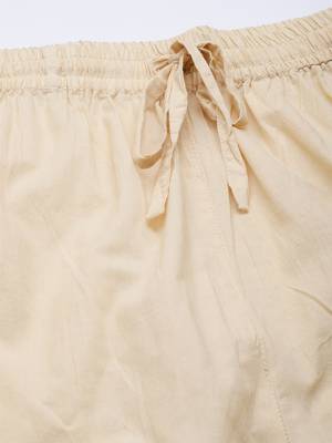 Hand embroidered fawn cotton lucknowi chikankari palazzo 5