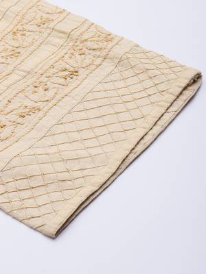 Hand embroidered fawn cotton lucknowi chikankari palazzo 6