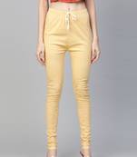 Hand embroidered fawn cotton lucknowi chikankari churidar