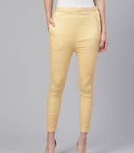 Hand embroidered fawn cotton lucknowi chikankari trouser