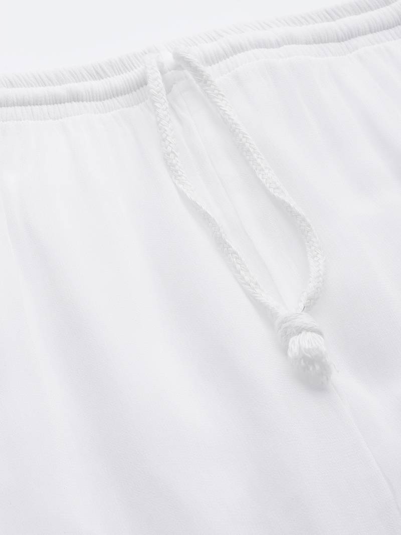 Hand embroidered white georgette lucknowi chikankari palazzo