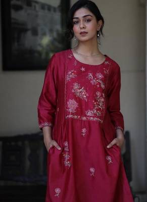 Magenta pink dream garden suit set 4