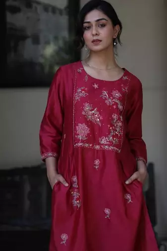 Magenta pink dream garden suit set