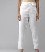 Hand embroidered white kota lucknowi chikankari palazzo