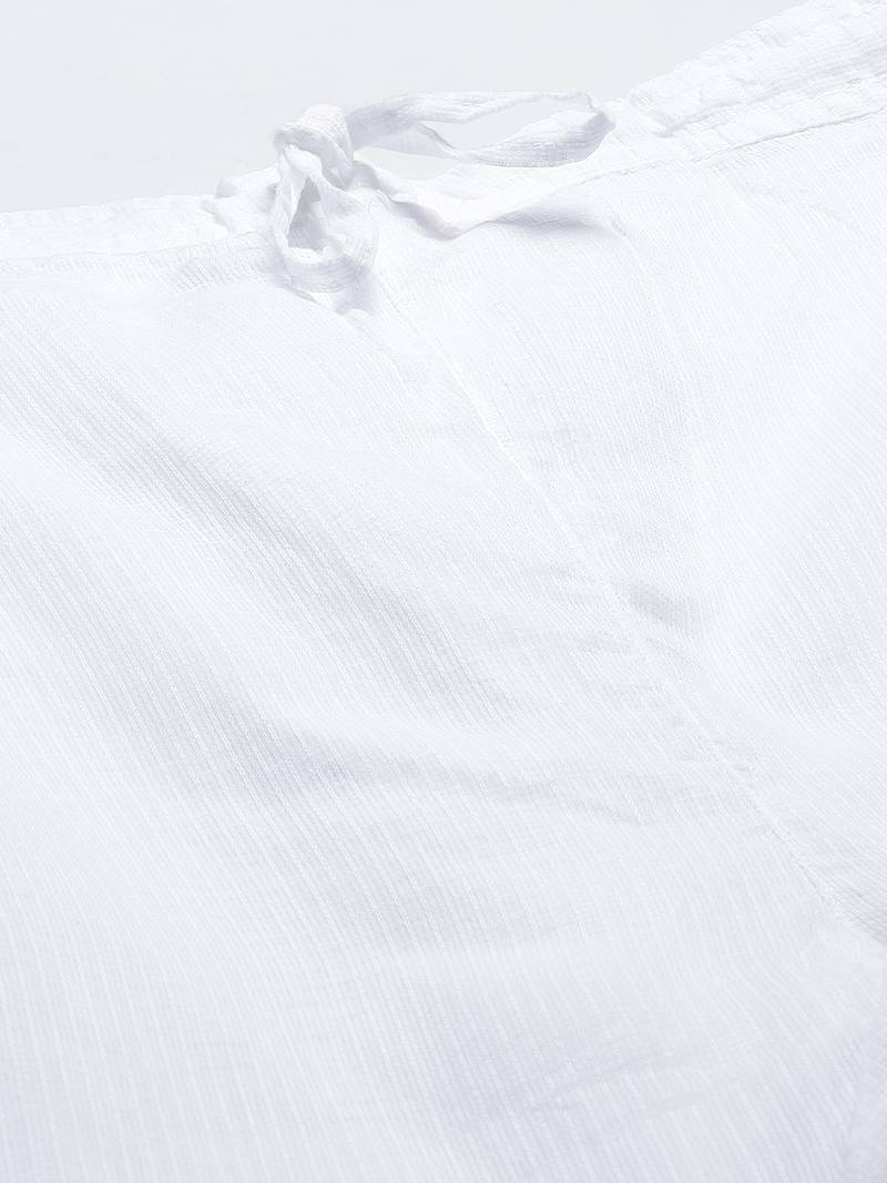 Hand embroidered white kota lucknowi chikankari palazzo