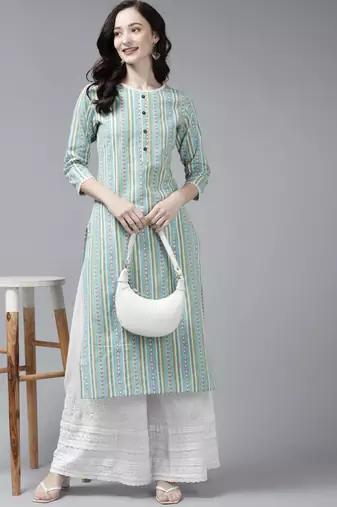 Hand embroidered white rayon cotton lucknowi chikan palazzo