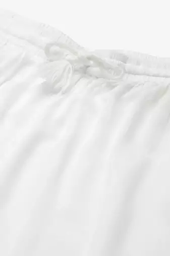 Hand embroidered white rayon cotton lucknowi chikan palazzo