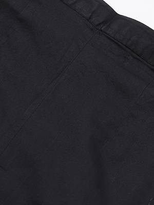 Hand embroidered black cotton lucknowi chikankari trouser 4