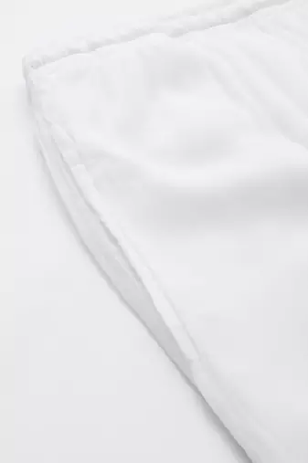 Hand embroidered white georgette lucknowi chikankari palazzo