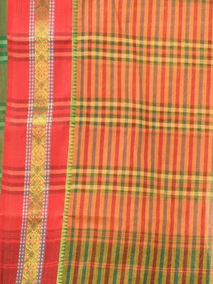 Yellow bengal tant pure cotton saree with zari border 4