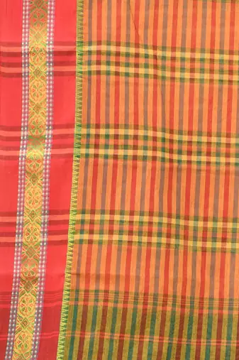 Yellow bengal tant pure cotton saree with zari border
