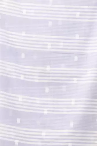 Grey soft cotton saree with subtle striped pallu