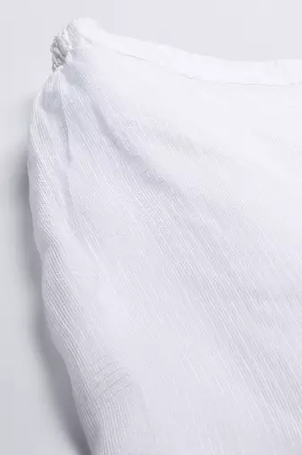 Hand embroidered white kota lucknowi chikankari palazzo