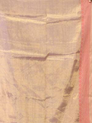 Lavender golden glow tissue saree 4