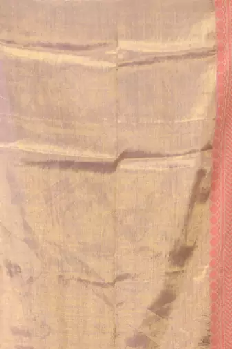 Lavender golden glow tissue saree