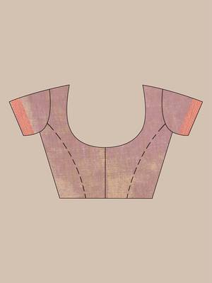 Lavender golden glow tissue saree 5