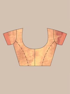 Blush pink golden glow tissue saree 5