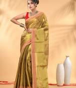 Golden glow tissue saree
