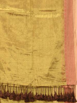 Golden glow tissue saree 4