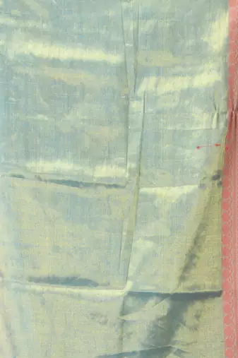 Sky blue golden glow tissue saree