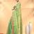 Sea green golden glow tissue saree