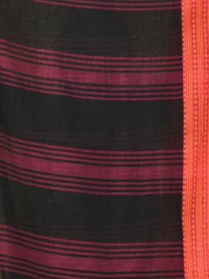 Black soft mulmul cotton saree 4