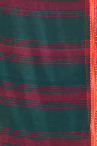 Teal soft mulmul cotton saree
