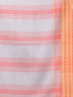 Grey soft mulmul cotton saree 4