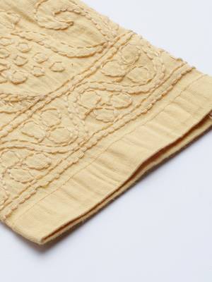 Hand embroidered fawn cotton lucknowi chikankari churidar 6