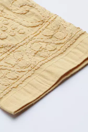 Hand embroidered fawn cotton lucknowi chikankari churidar