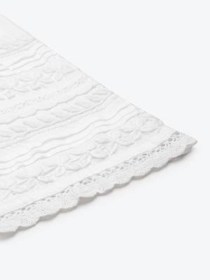 Hand embroidered white rayon cotton lucknowi chikan palazzo 6