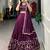 Tantalizing Wine Silk Sequins Embroidered Lehenga Choli With Dupatta