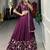 Tantalizing Wine Silk Sequins Embroidered Lehenga Choli With Dupatta