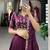 Tantalizing Wine Silk Sequins Embroidered Lehenga Choli With Dupatta
