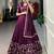 Tantalizing Wine Silk Sequins Embroidered Lehenga Choli With Dupatta