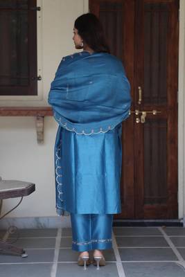 Prussian blue dream garden suit set 2