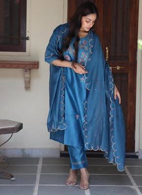 Prussian blue dream garden suit set 5