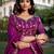 Rich Wine Silk Sequins Embroidered Lehenga Choli With Dupatta
