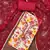 Women's red cotton handwork unstitched dress material