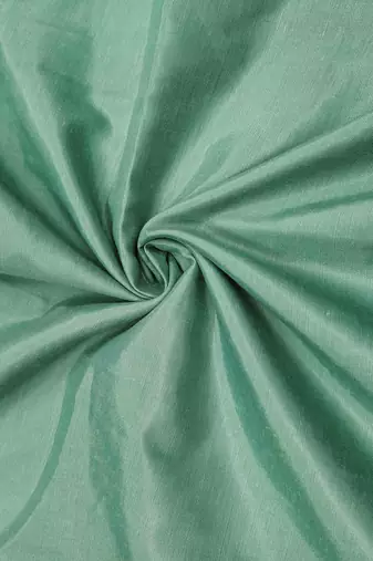 Women's green viscose satin embroidered unstitched dress material